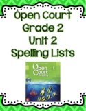 Open Court Grade 2 Unit 2 Spelling Lists