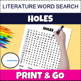 Holes Word Search Literature Activity Game