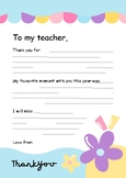A letter from your teacher on the first day jitters - know about your students