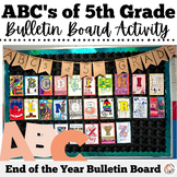 ABC's of 5th Grade Bulletin Board Activity | Editable Bulletin Board Posters