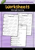 Strength training | Worksheets with Questions + Answers | English