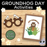 Groundhog day marmot craft activities,bulletin board,kindergarte,winter