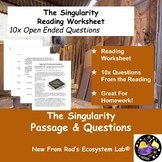 The Singularity in Technology & Society Reading Worksheet w/Answer Key