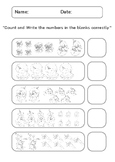 Under the Sea Counting&Coloring Worksheets Numbers Ocean Math for PreKÂ¨C1st