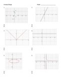 Domain and Range Warm-Up/Worksheet