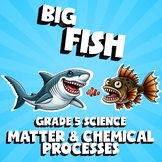 Matter & Chemical Processes BIG FISH Science Game - Grade 5 No Prep Review