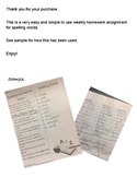 Spelling Homework