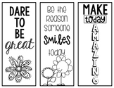 Positive Quote Bookmarks