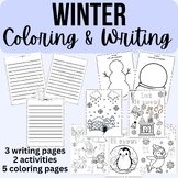 Winter Activities and Coloring set After holidays activities