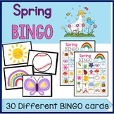 April / Spring Bingo Cards - 30 Cute & Colorful Picture Cards
