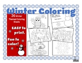 Winter Coloring - 26 Winter Coloring Pages
