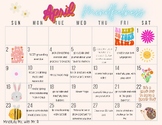 April Mindfulness calendar