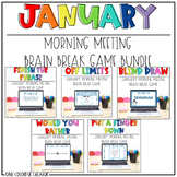 Winter January Morning Meeting Activity Game BUNDLE - Brain Breaks for Winter
