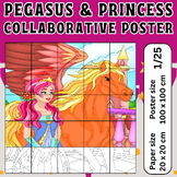 Pegasus & Princess Collaborative Poster | Team-Building Coloring Activity