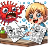 ?Germs are tiny, A Germ Coloring Pages Wash Your Hands Coloring Pages Grades K-2