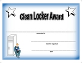 Award Certificate  -  Clean Locker 2 with Boy