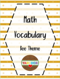 Math Vocabulary Word Wall Posters Â¨C Bee