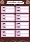 Special Education IEP Contact Tracker | Communication & Planning Template