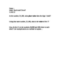 CCSS Module 1, Ten Minute Math 1