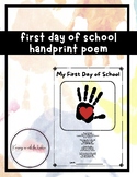 Hand Poem, Back to School, First Day of School, Jitters, Kissing Hand