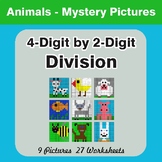 Division: 4-Digit by 2-Digit - Color-By-Number Math Mystery Pictures
