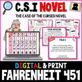 Fahrenheit 451 CSI Novel Study Murder Mystery Review Activity Game Whodunnit