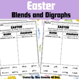 Easter Worksheet Activities | Blends, Diagraphs | 1st, 2nd Grade