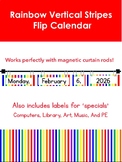 Rainbow Vertical Stripes Flip Calendar