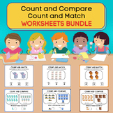 Count and Compare & Count and Match Worksheets Bundle. Printable & Digital