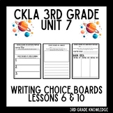 [Unit 7: Astronomy] Writing Choice Boards