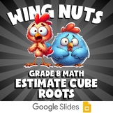 Estimate Cube Roots WING NUTS Math Game | No Prep Grade 8 Review