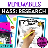 Year 4 Geography Australian Curriculum | Renewable Energy Project | HASS