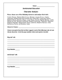 Sentimental Education - Character Analysis Activity - Gustave Flaubert
