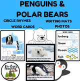 Penguin & Polar Bear Winter Circle Rhymes and Songs Plus Word Cards & Photos