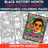 Important Female Figures in Black History Month,Mindfulness Coloring Sheets