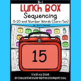 Lunch Box Number Sequencing 0-20 | Counting to 20 | Math Center | Number Words