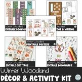 Woodland Animal Winter Decor and Activity Kit - Winter Gifts for Students