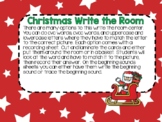 Christmas write the room cvc words, cvcc words and beginning sounds