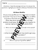 Nonfiction passages with questions