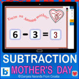 Mother's Day Subtraction Within 10 Boom ? Cards