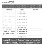 Code Breaker (7 Letter Fry Words / Set 6)
