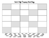 Treasure's Unit 6 Bingo