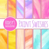 Paint Swishes Handpainted Watercolor Backgrounds / Digital Paper / Clip Art Set