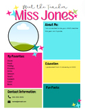 Meet the Teacher - editable