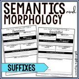Suffixes Worksheet | Semantic, Vocabulary, And Morphology Activities - TPT