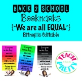 Bookmarks: "We are all EQUAL"