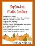 September Math Centers