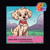HAPPY PUPPIES by Anna Maria Schoenenberger - AI Large Print Coloring Pages