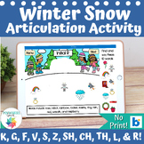 Winter Snow Articulation Activity Boom Cards Speech Therapy Winter Activity