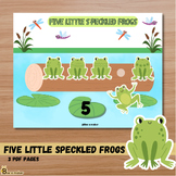 Five little speckled frogs nursery rhyme song busy book page